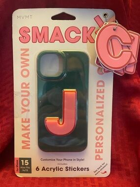 MVMT Smack Personalized Phone Case Pink for iPhone 15/14/13.